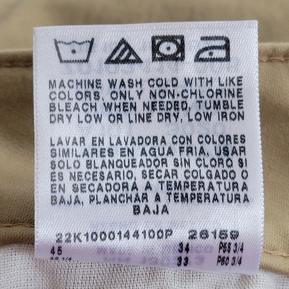 Lee Effortless Wash Wear Pants 20W LONG Flax Relaxed Fit Straight Leg Mid Rise - Picture 15 of 15